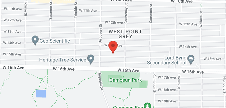 map of 4247 W 15TH AVENUE